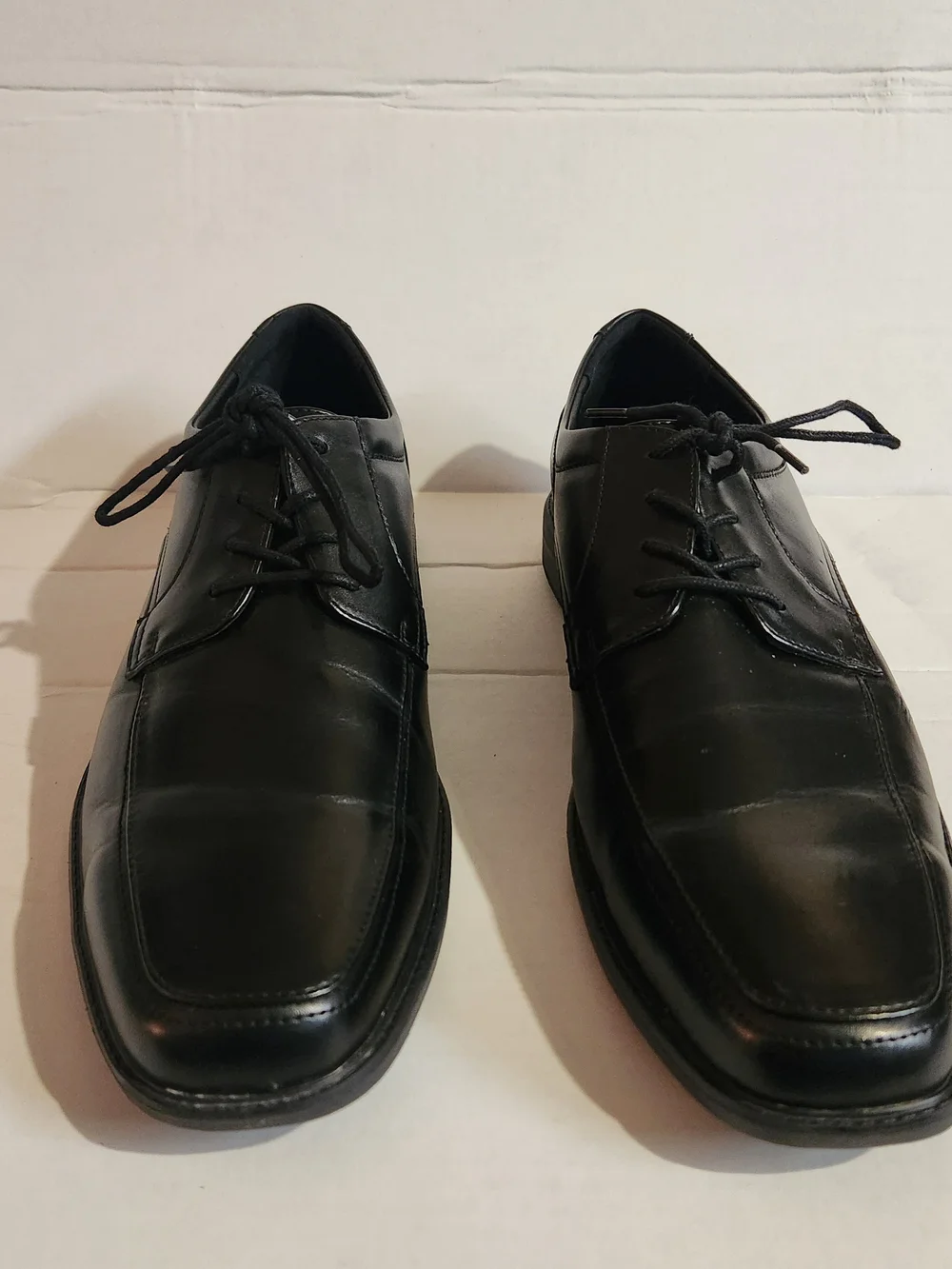 Men's Black Leather Lace-Up Derby Shoes